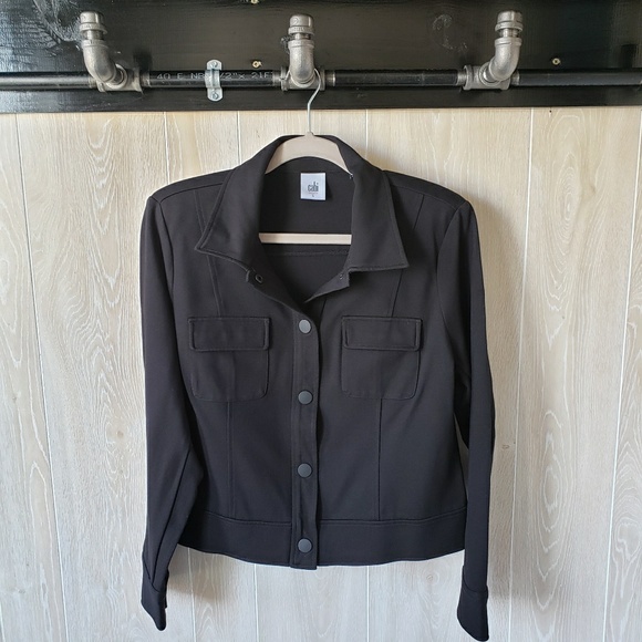 CAbi Jackets & Blazers - Cabi Black Ava Jacket Snap Closure Size Large